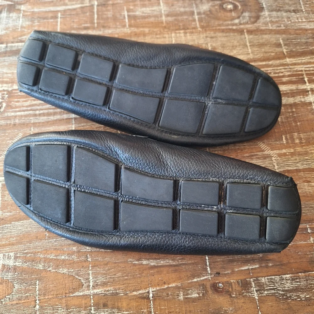 Mercanti Fiorentini Men's Shoes Black‎ Leather Loafers Size 10 M Made in Brazil